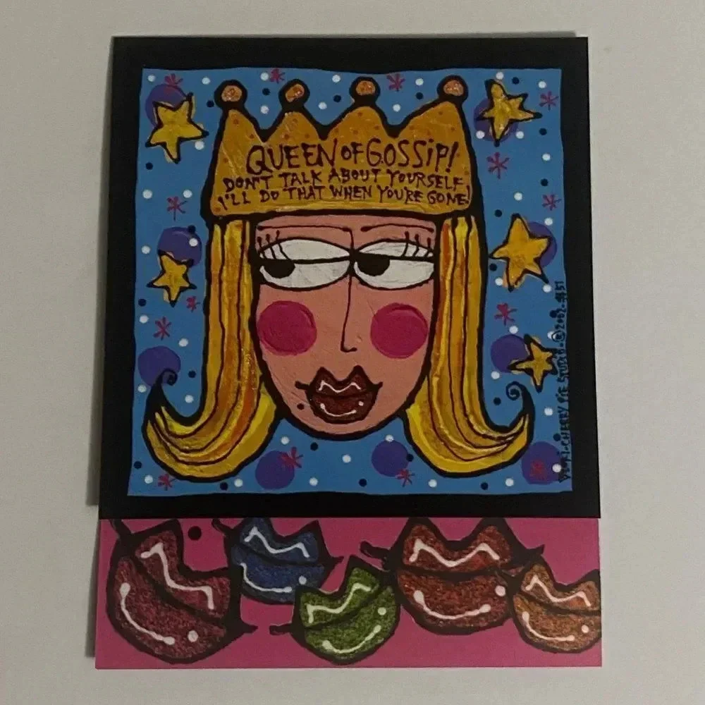 JUST FOR FUN Greeting Cards Blonde Queen Princess Leanin' Tree Lori Wiseman NOS‎